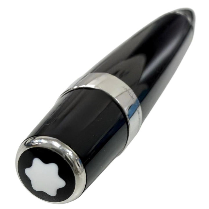 美品□MONTBLANC モンブラン BOHEME ボエム 一部ブルージェムストーン ボールペン ブラック シルバー ドイツ製 メンズ 筆記確認済み