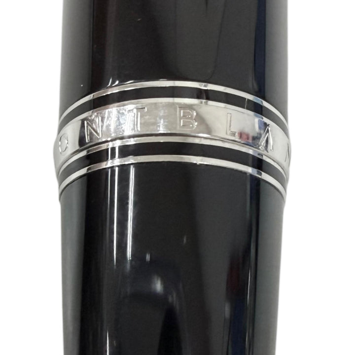 美品□MONTBLANC モンブラン BOHEME ボエム 一部ブルージェムストーン ボールペン ブラック シルバー ドイツ製 メンズ 筆記確認済み