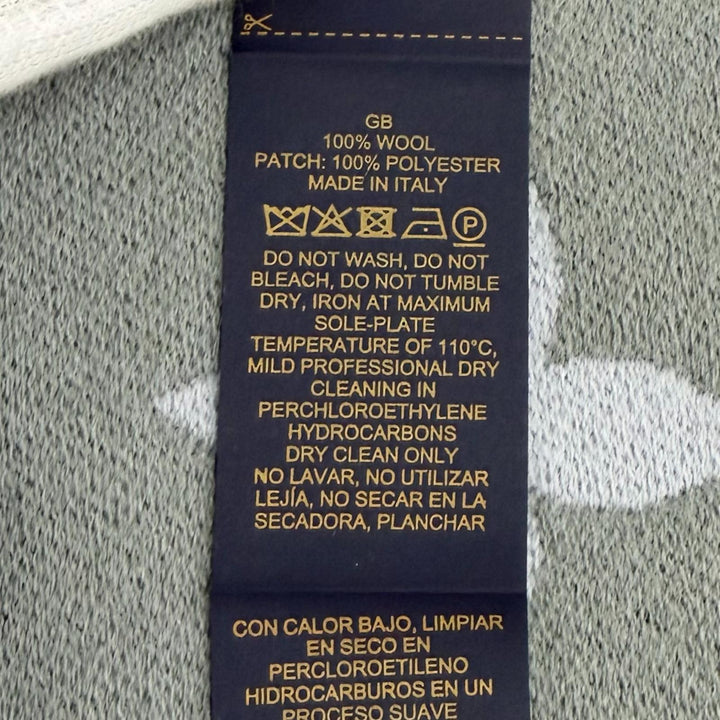 極美品★LOUIS VUITTON ルイヴィトン 2023年製 M79124 ヴィヴィエンヌ CVD ウール100％ フリンジ付 マフラー グレー 正規品 箱付き
