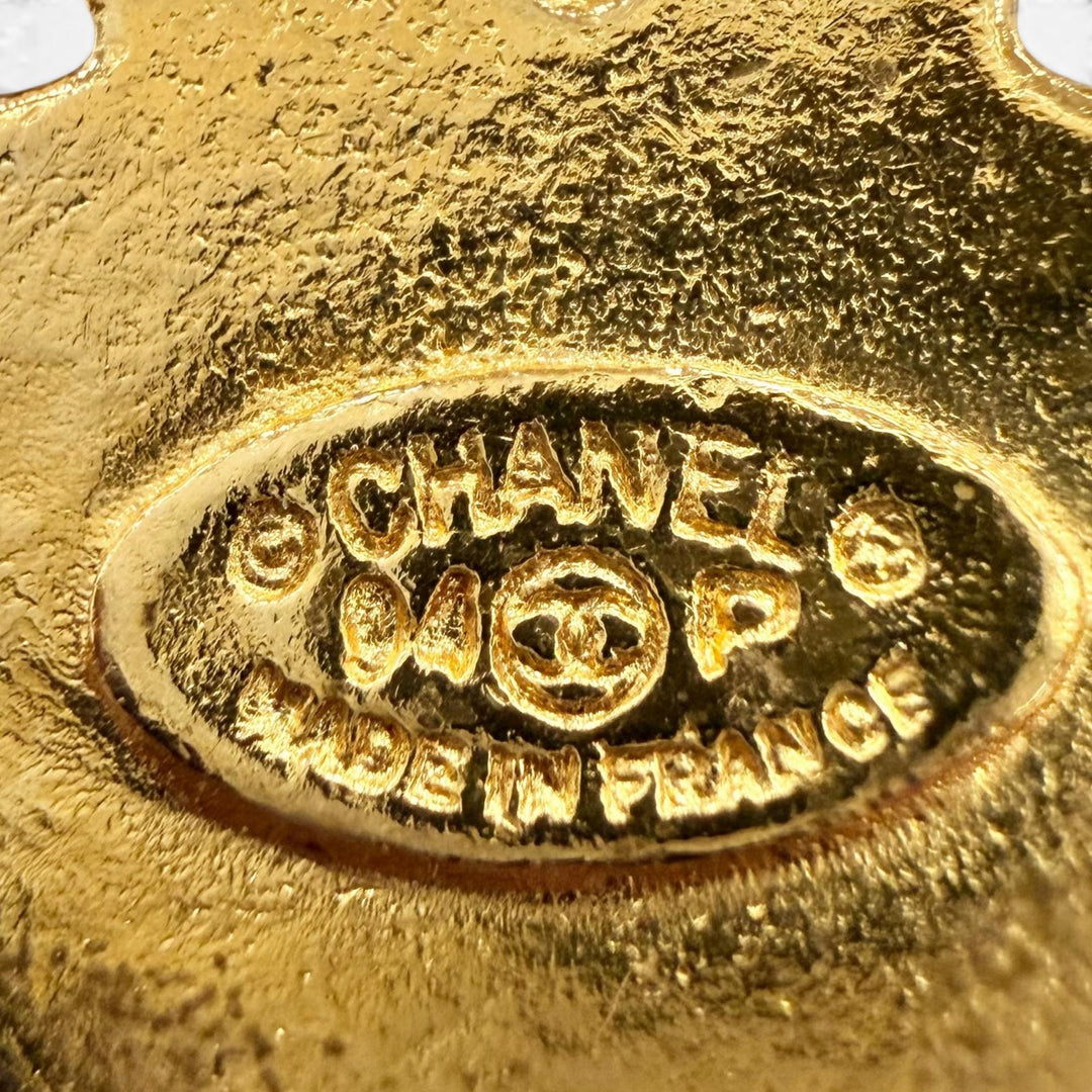 極美品◇CHANEL シャネル ヴィンテージ 94P ココマーク 大振りアンティーク ブローチ アクセサリー ゴールド フランス製 レディース