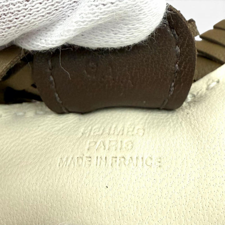 美品★HERMES エルメス ロデオチャームPM クレエトゥープ チョコレート レザー バッグチャーム G刻印 フランス製 レディース 箱付き