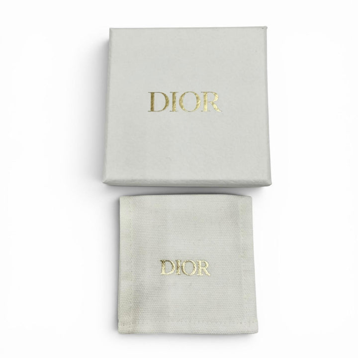 極美品◇DIOR ディオール NIGHT CODE ナイトコードリング クリスタル ロゴ ラインストーン パヴェクリスタル 指輪 ホワイト S (JP10号)