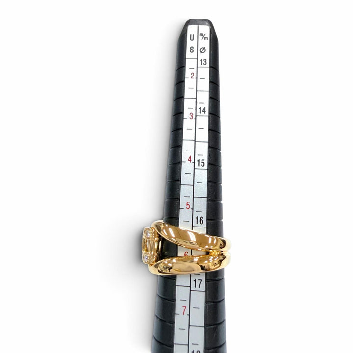 極美品☆HERMES エルメス 57013 ヒストリー ダイヤ リング 750（YG）ダイヤモンド 指輪 イエローゴールド 52 JP12号相当 重量15.12g