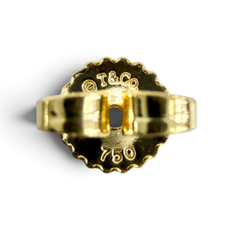 極美品△TIFFANY&amp;Co. ティファニー クアドロフォリオ ピアス 四つ葉 クローバーモチーフ 両耳用 イエローゴールド 重量3.04g 保存袋付き