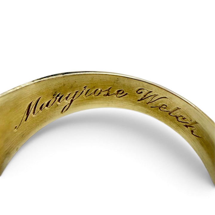 極美品△TIFFANY&amp;Co. ティファニー 超ヴィンテージ 1940年製 エマニュエル カレッジリング 14K ラピスラズリ 超希少 JP16.5号 重量8.71g