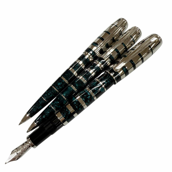 未使用品▼MONTBLANC モンブラン 作家シリーズ2008 ジョージ バーナード ショー 18K 万年筆 ボールペン シャープペンシル 3本セット