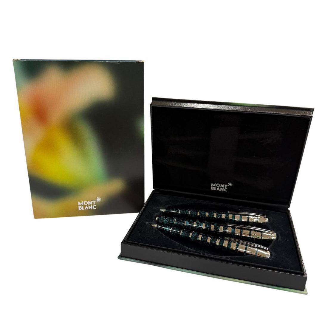 未使用品▼MONTBLANC モンブラン 作家シリーズ2008 ジョージ バーナード ショー 18K 万年筆 ボールペン シャープペンシル 3本セット