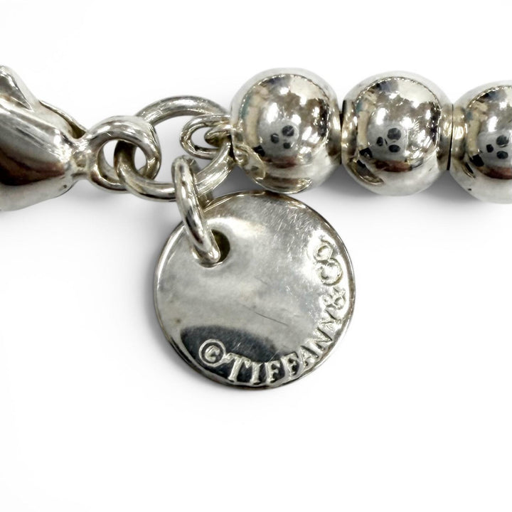 極美品★TIFFANY&amp;Co. ティファニー リターントゥティファニー ミニハートタグ ビーズ ブレスレット AG925 シルバー 重量6.8g 箱・袋付