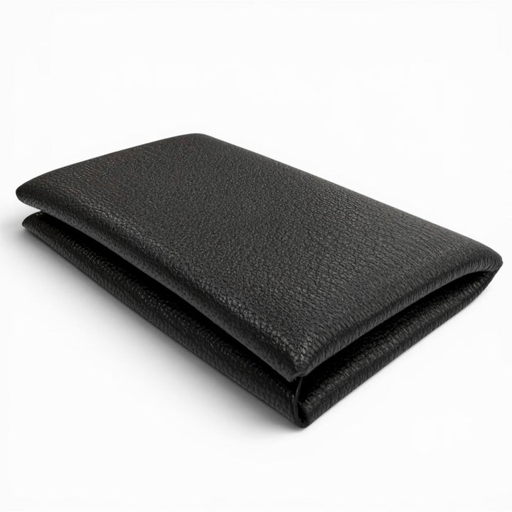 極美品▼HERMES エルメス カルヴィ シェーブル シルバー金具 コインケース カードケース ブラック W刻印 フランス製 メンズ 箱付き