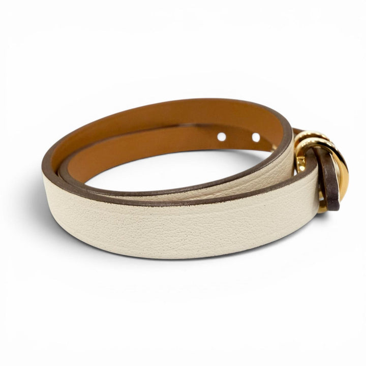 未使用品☆HERMES エルメス ポップH ドゥブルトゥール ヴォースイフト クレ ゴールデンイエロー ブレスレット T2 K刻印 定価121000円