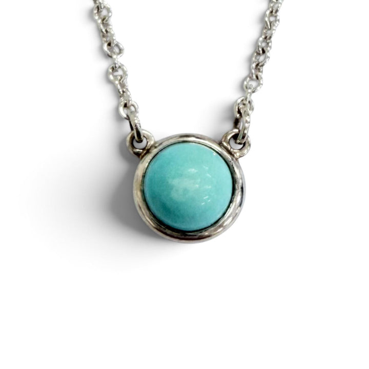 極美品△TIFFANY&amp;Co. ティファニー エルサペレッティ カラー バイザヤード ネックレス AG925 ターコイズ 23年12月購入品 重量1.8g 箱付き