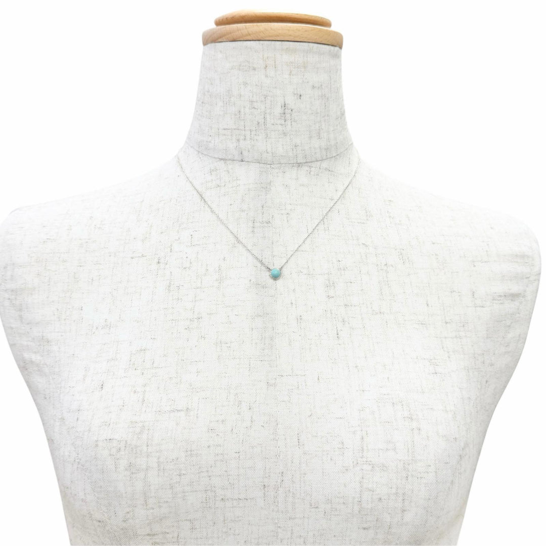 極美品△TIFFANY&amp;Co. ティファニー エルサペレッティ カラー バイザヤード ネックレス AG925 ターコイズ 23年12月購入品 重量1.8g 箱付き