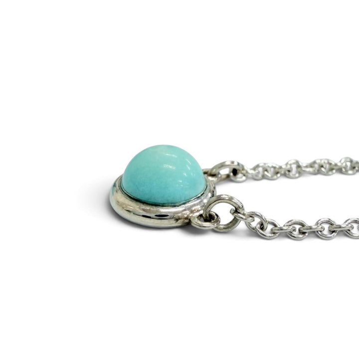 極美品△TIFFANY&amp;Co. ティファニー エルサペレッティ カラー バイザヤード ネックレス AG925 ターコイズ 23年12月購入品 重量1.8g 箱付き