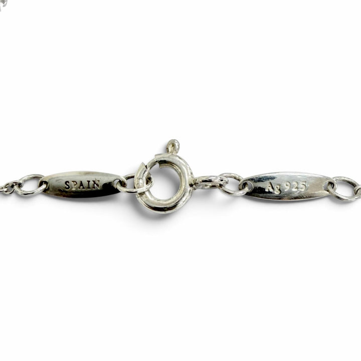 極美品△TIFFANY&amp;Co. ティファニー エルサペレッティ カラー バイザヤード ネックレス AG925 ターコイズ 23年12月購入品 重量1.8g 箱付き