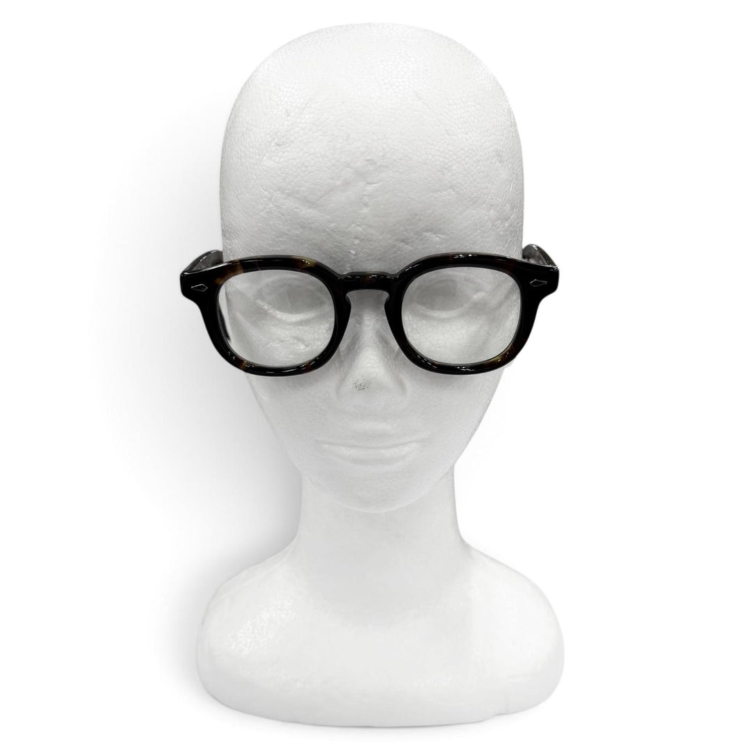 極美品●MOSCOT モスコット MEKLER クラシックハバナ ウェリントン メガネ 眼鏡 アイウェア ブラウンデミ 46□24 145 メンズ