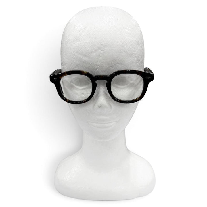 極美品●MOSCOT モスコット MEKLER クラシックハバナ ウェリントン メガネ 眼鏡 アイウェア ブラウンデミ 46□24 145 メンズ