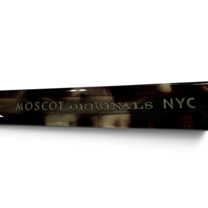 極美品●MOSCOT モスコット MEKLER クラシックハバナ ウェリントン メガネ 眼鏡 アイウェア ブラウンデミ 46□24 145 メンズ