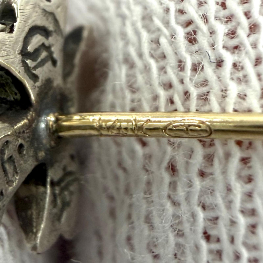 美品★CHROME HEARTS クロムハーツ No2 CH CRS CHクロス スタッド 925 14K 両耳用 ピアス シルバー ゴールド 重量1.5g レディース メンズ