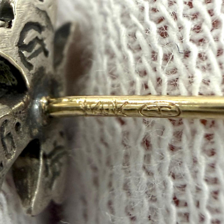 美品★CHROME HEARTS クロムハーツ No2 CH CRS CHクロス スタッド 925 14K 両耳用 ピアス シルバー ゴールド 重量1.5g レディース メンズ