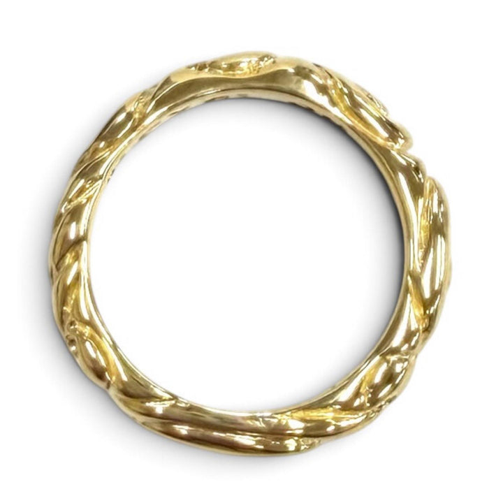極美品★Royal Order ロイヤルオーダー JP9号相当 18K リボンバンド リング 指輪 アクセサリー ゴールド 重量5g レディース