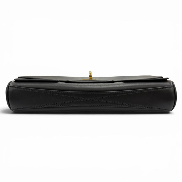 極美品◇BALENCIAGA バレンシアガ 834943 Bel Air ベルエア スモールクラッチバッグ 2WAY レザーショルダーバッグ 黒 イタリア製 袋付き