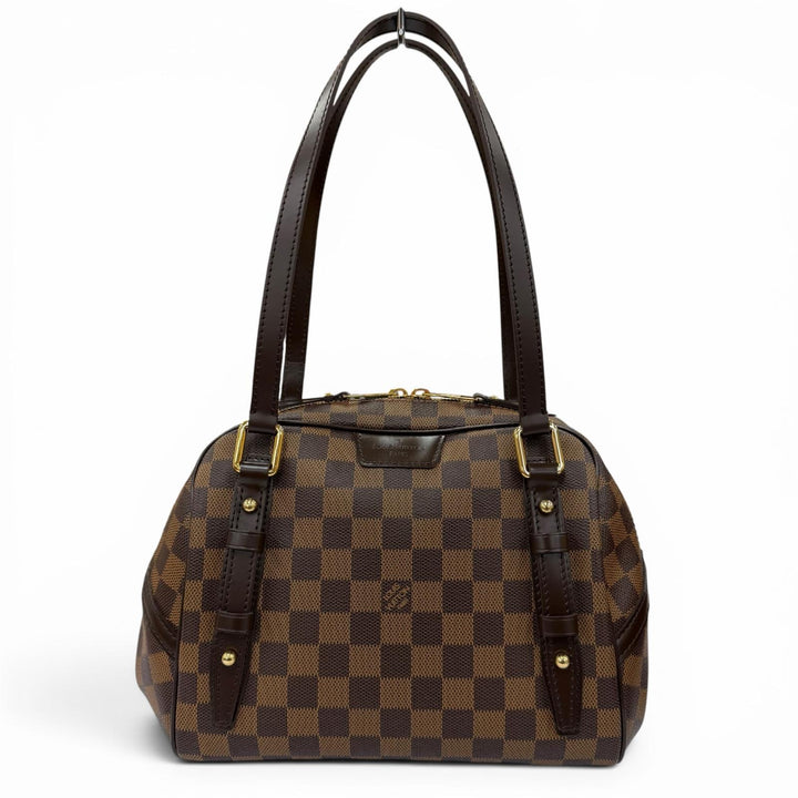 極美品☆LOUIS VUITTON ルイヴィトン N41157 ダミエ リヴィントン PM ダミエキャンバス ハンドバッグ ブラウン フランス製 箱・保存袋付