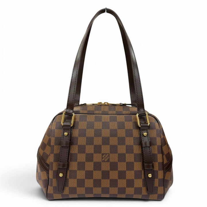 極美品☆LOUIS VUITTON ルイヴィトン N41157 ダミエ リヴィントン PM ダミエキャンバス ハンドバッグ ブラウン フランス製 箱・保存袋付