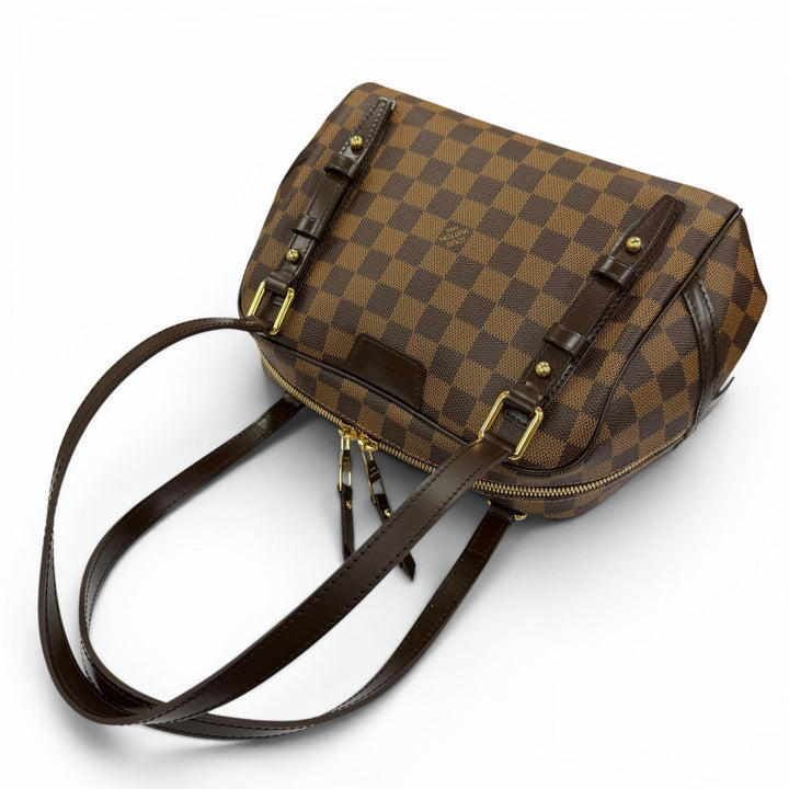 極美品☆LOUIS VUITTON ルイヴィトン N41157 ダミエ リヴィントン PM ダミエキャンバス ハンドバッグ ブラウン フランス製 箱・保存袋付