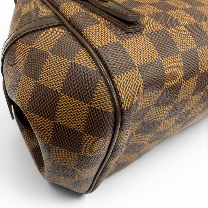 極美品☆LOUIS VUITTON ルイヴィトン N41157 ダミエ リヴィントン PM ダミエキャンバス ハンドバッグ ブラウン フランス製 箱・保存袋付