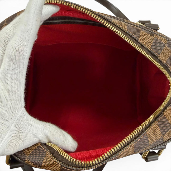 極美品☆LOUIS VUITTON ルイヴィトン N41157 ダミエ リヴィントン PM ダミエキャンバス ハンドバッグ ブラウン フランス製 箱・保存袋付
