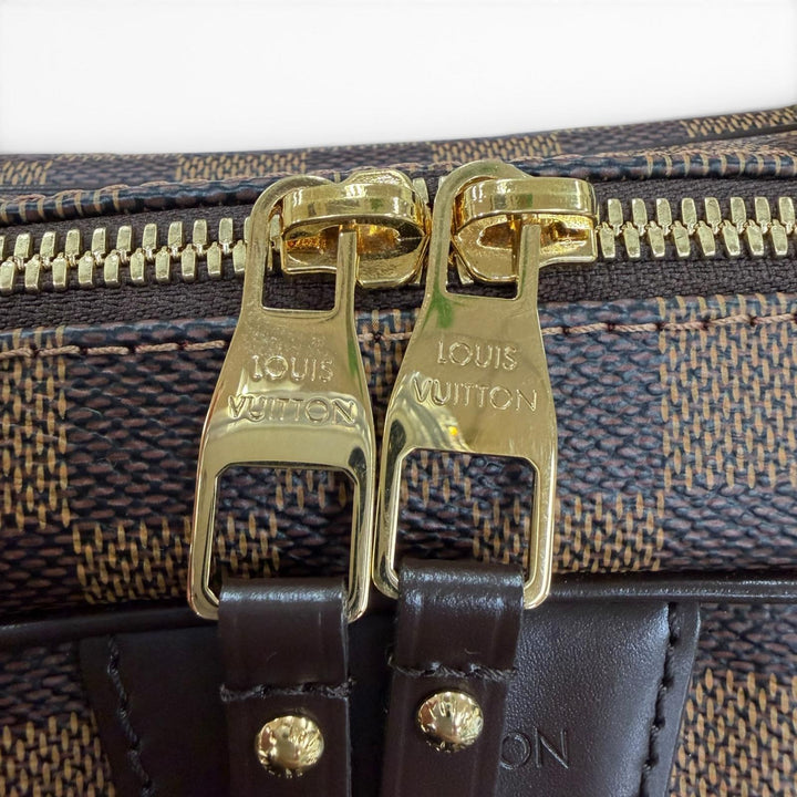 極美品☆LOUIS VUITTON ルイヴィトン N41157 ダミエ リヴィントン PM ダミエキャンバス ハンドバッグ ブラウン フランス製 箱・保存袋付