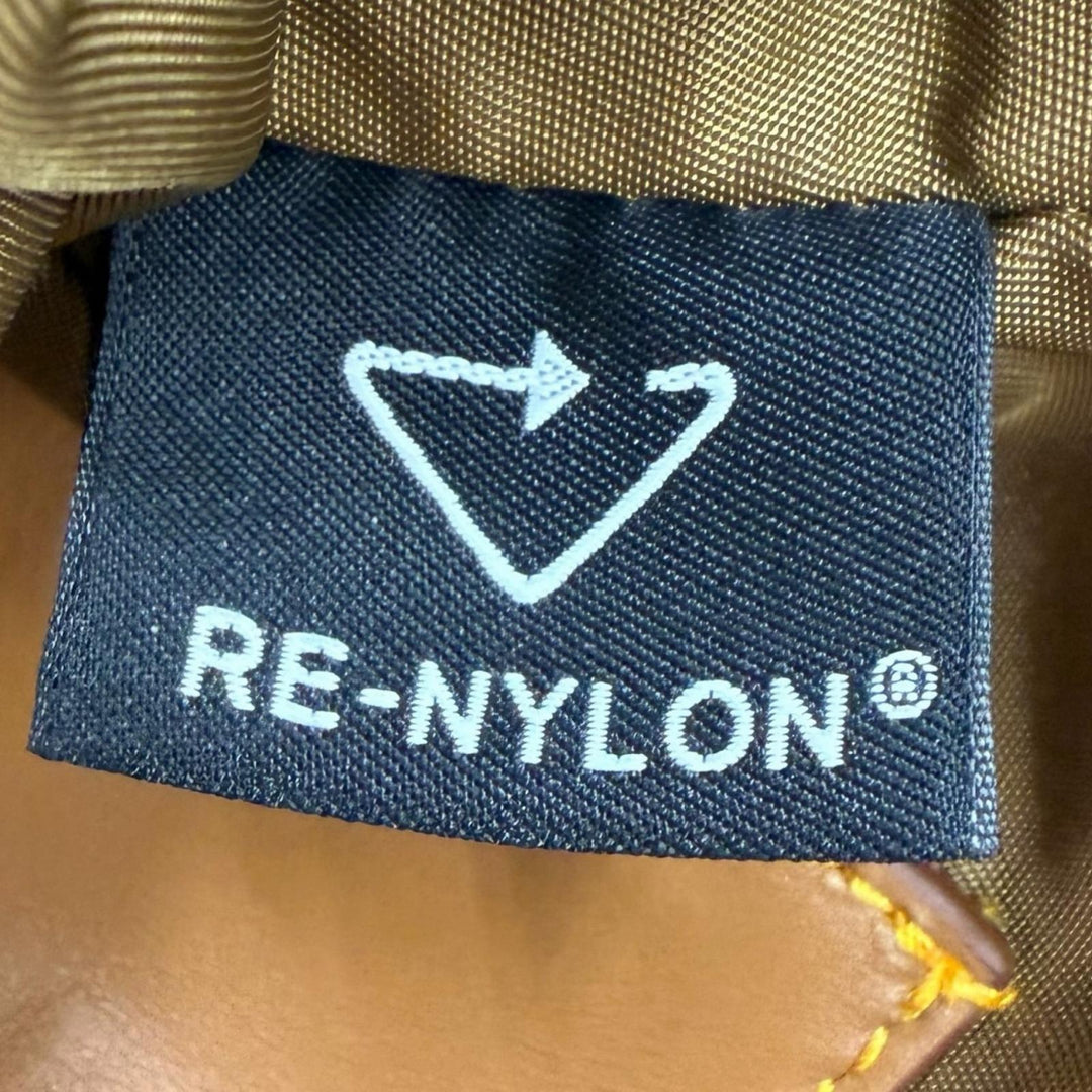 極美品▼PRADA プラダ 2VH172 ナイロン レザー トライアングルロゴ 三角プレート Re-Nylon ポーチ付き ショルダーバッグ ブラウ メンズ