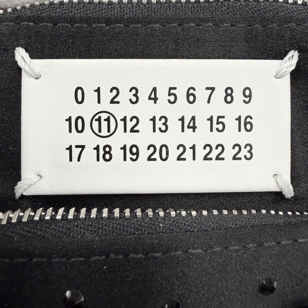 極美品◇Maison Margiela メゾンマルジェラ SB2WG0006 5AC サテン スウェードレザー マイクロ 2WAY ショルダーバッグ 黒 イタリア製