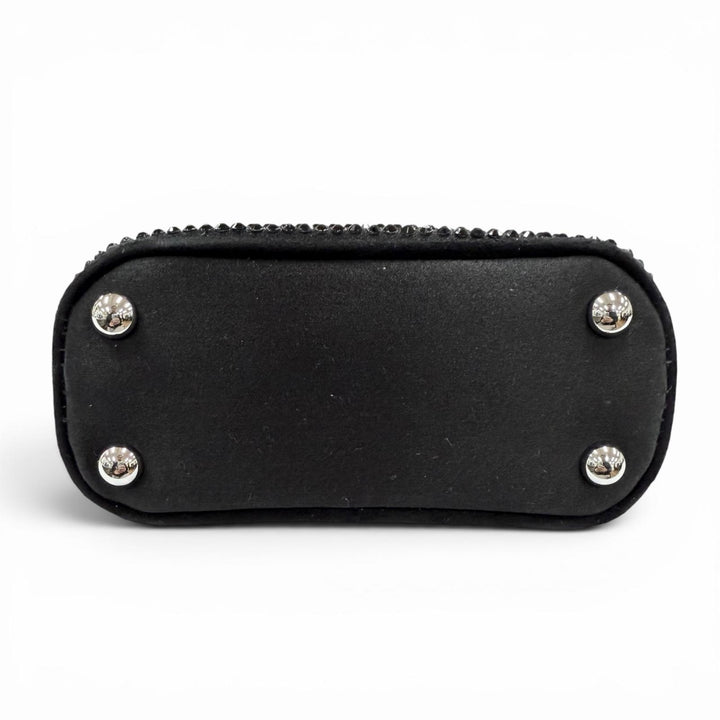 極美品◇Maison Margiela メゾンマルジェラ SB2WG0006 5AC サテン スウェードレザー マイクロ 2WAY ショルダーバッグ 黒 イタリア製