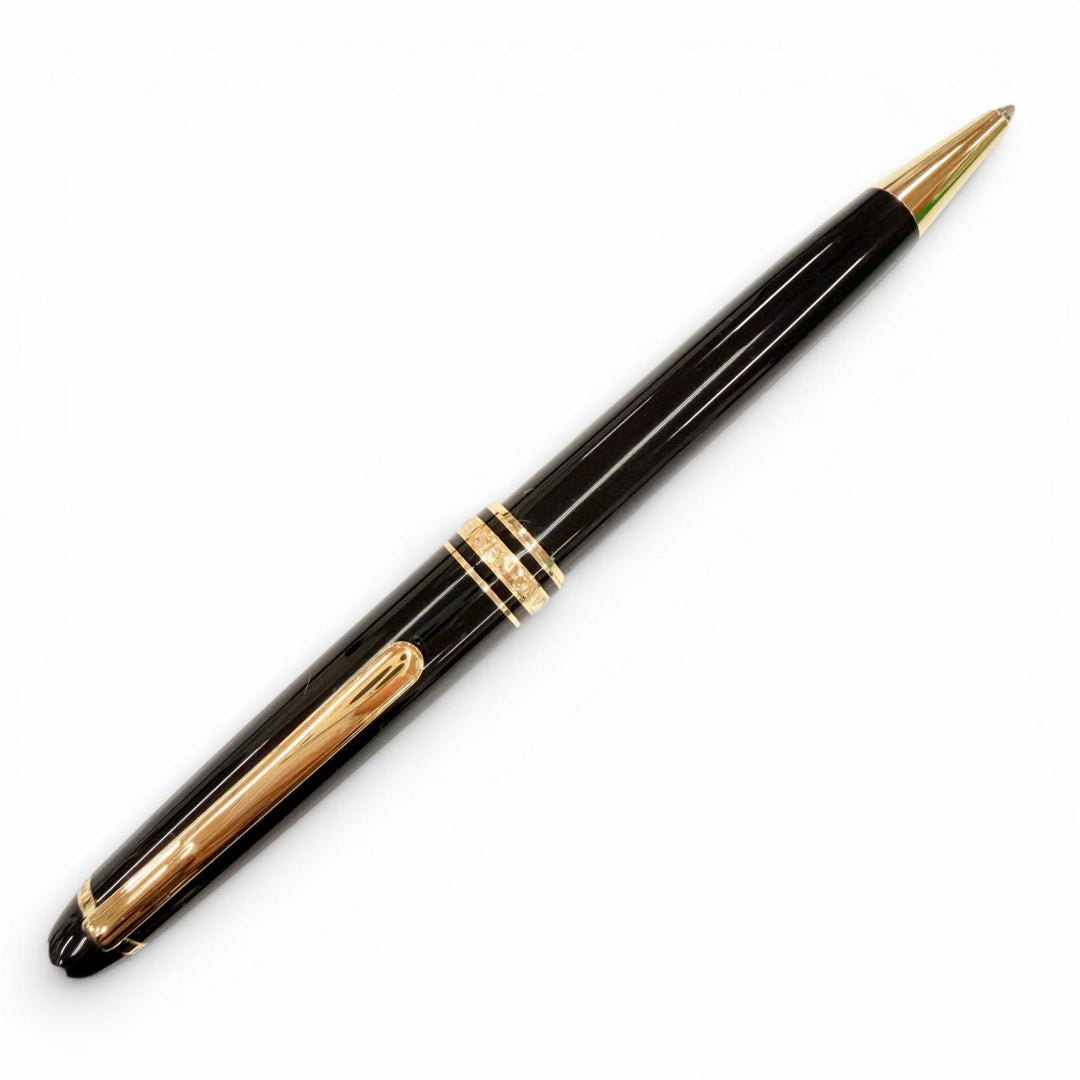 極美品◇MONTBLANC モンブラン マイスターシュテュック ツイスト式 ホワイトスター ボールペン ブラック ゴールド ドイツ製 筆記確認済み