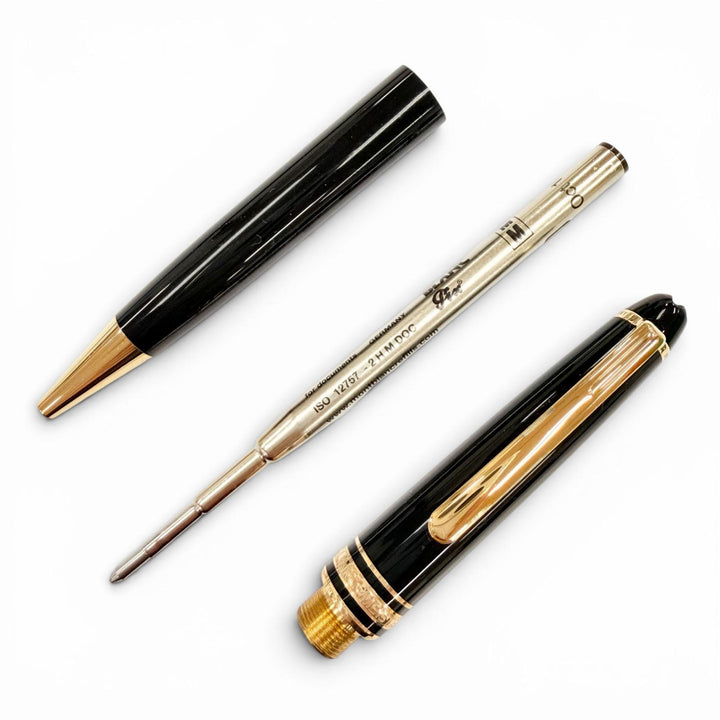 極美品◇MONTBLANC モンブラン マイスターシュテュック ツイスト式 ホワイトスター ボールペン ブラック ゴールド ドイツ製 筆記確認済み