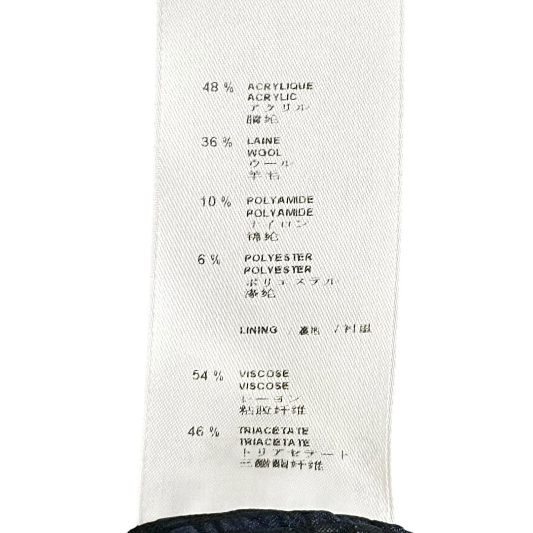 極美品▲LOUIS VUITTON ルイヴィトン 10AW ボックスプリーツ ツイード スカート ブラック FR 34 フランス製 正規品 レディース
