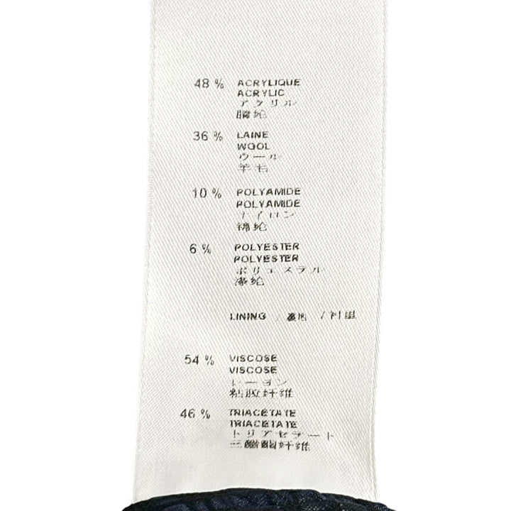 極美品▲LOUIS VUITTON ルイヴィトン 10AW ボックスプリーツ ツイード スカート ブラック FR 34 フランス製 正規品 レディース