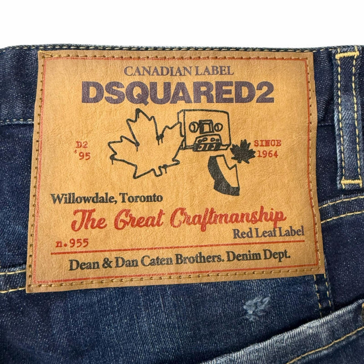【ドンドン見直し】美品□DSQUARED2 ディースクエアード 22SS S74LB1043 Tidy Biker Jean ダメージ加工 デニムパンツ ブルー 48 正規品