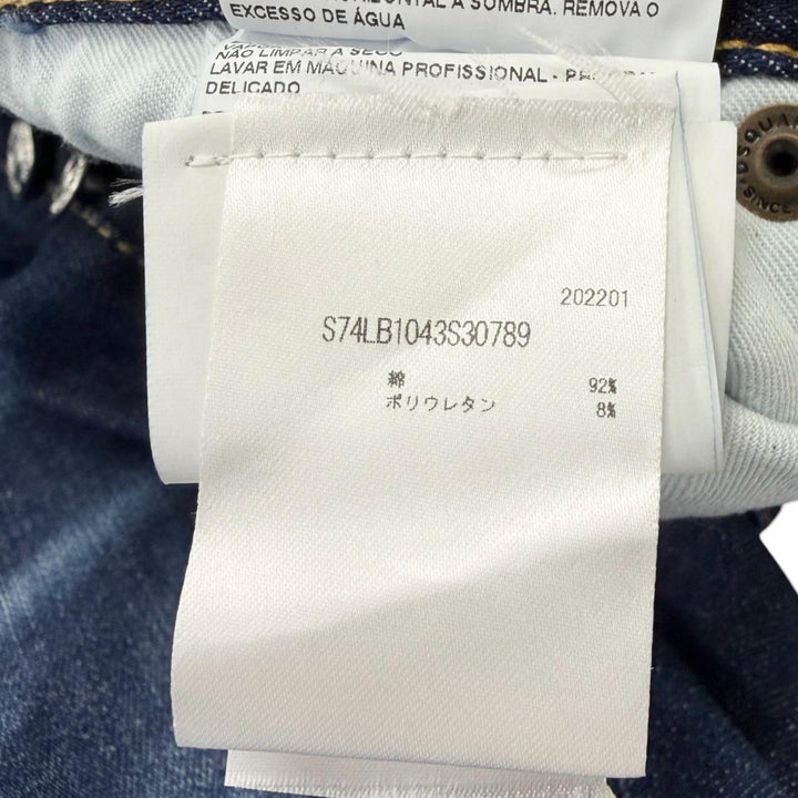 【ドンドン見直し】美品□DSQUARED2 ディースクエアード 22SS S74LB1043 Tidy Biker Jean ダメージ加工 デニムパンツ ブルー 48 正規品