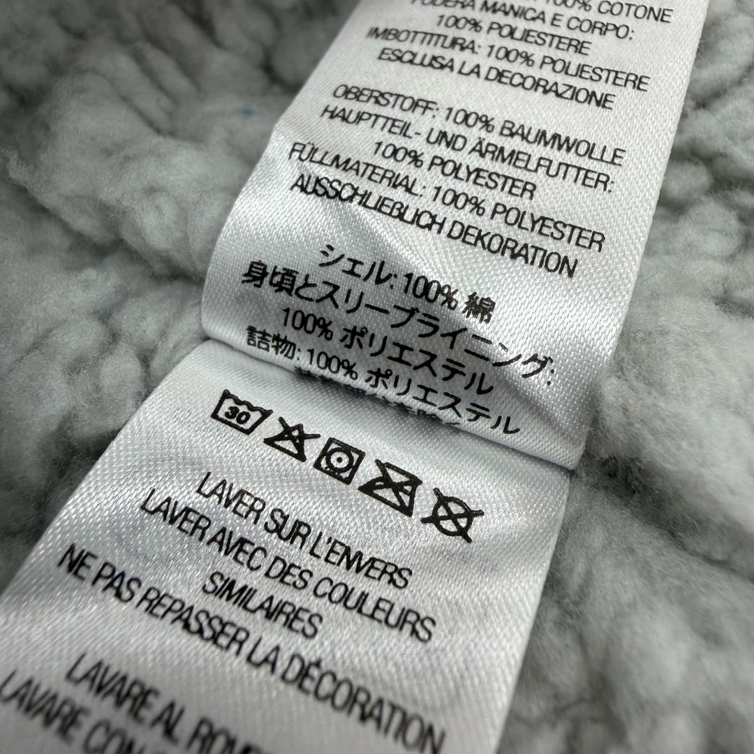 極美品▼Supreme シュプリーム 23AW LINED FLANNEL SNAP SHIRT バックロゴ刺繍 裏地ボア 長袖シャツ ジャケット ブルー M 正規品 メンズ