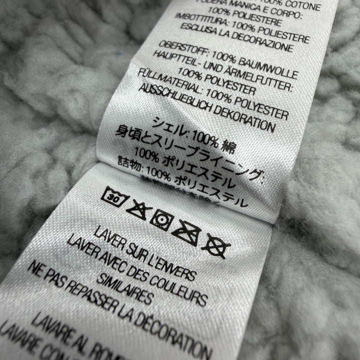 極美品▼Supreme シュプリーム 23AW LINED FLANNEL SNAP SHIRT バックロゴ刺繍 裏地ボア 長袖シャツ ジャケット ブルー M 正規品 メンズ