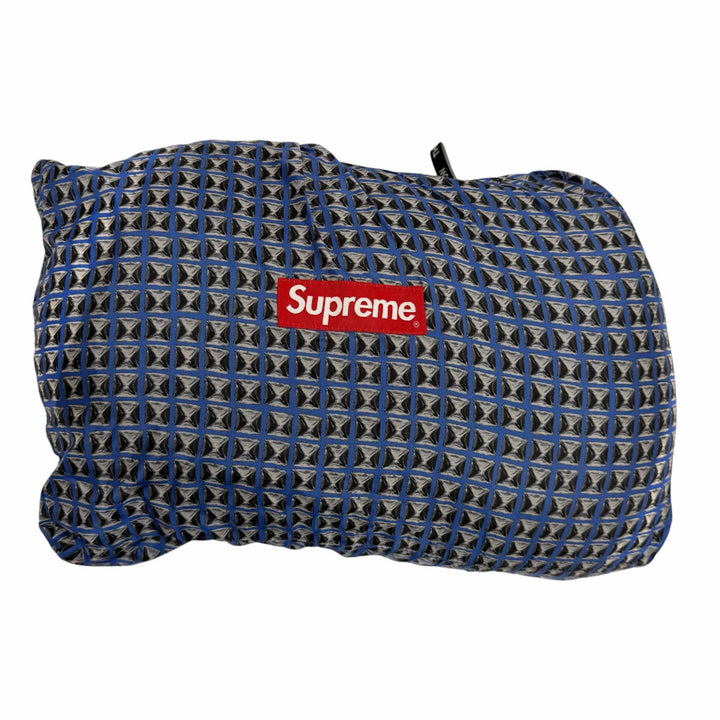 美品▼シュプリーム ザ ノースフェイス 21SS ND42100I Studded Nuptse Jacket スタッズ柄 フード収納 ZIPUP ダウンジャケット M 正規品