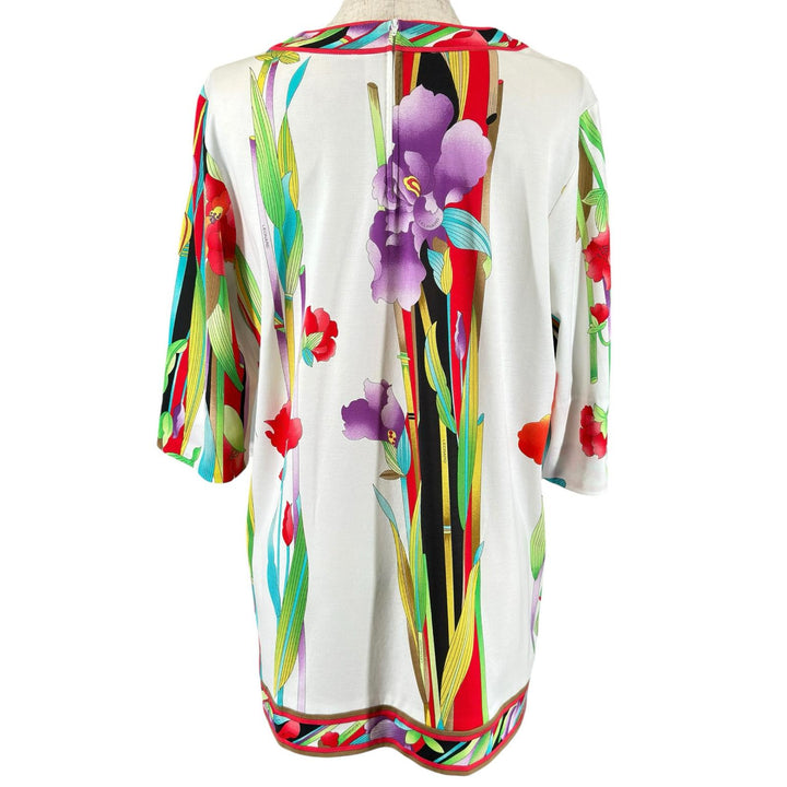 未使用品▲LEONARD FASHION レオナール ファッション 0379603 コットン100% 花柄プリント カットソー 42 日本製 正規品 レディース