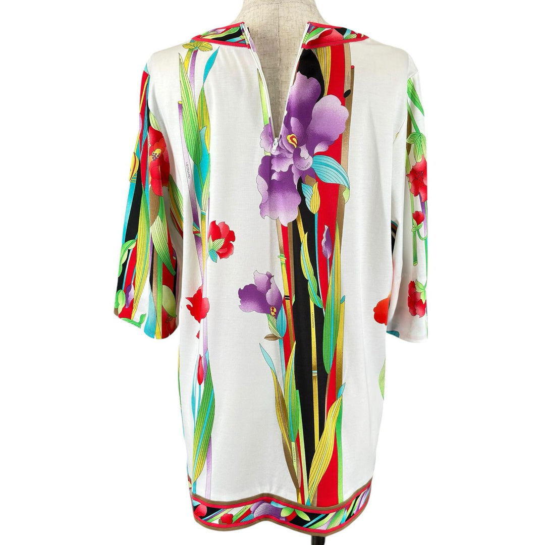 未使用品▲LEONARD FASHION レオナール ファッション 0379603 コットン100% 花柄プリント カットソー 42 日本製 正規品 レディース
