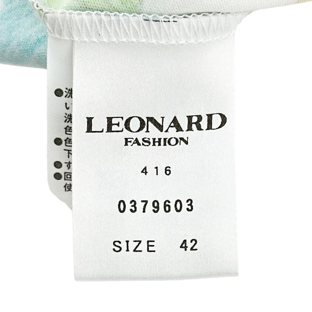 未使用品▲LEONARD FASHION レオナール ファッション 0379603 コットン100% 花柄プリント カットソー 42 日本製 正規品 レディース
