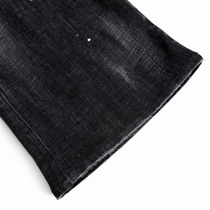 極美品△DSQUARED2 ディースクエアード 22AW S75FP0152 コットン ダメージ加工 デニムサロペット ブラック系 38 伊製 正規品 レディース