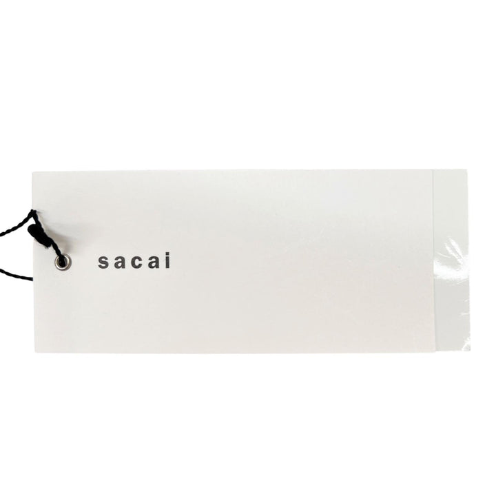 極美品▲Sacai サカイ 21-05552 コットン シルク混 バックオープン リブ ニット ワンピース ミニドレス レッド 1 正規品 レディース