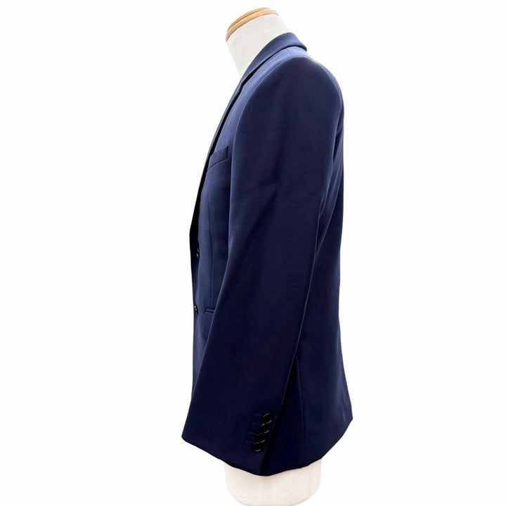 極美品▼Dior HOMME ディオールオム 16SS 663C277F3591 ウール100% シングルジャケット テーラード ネイビー 44 正規品 ガーメント付き
