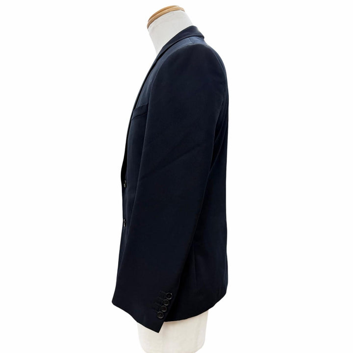 極美品▼Dior HOMME ディオールオム 633C293A3576 ウール100% シングルジャケット テーラード ブラック 44 正規品 メンズ ガーメント付き